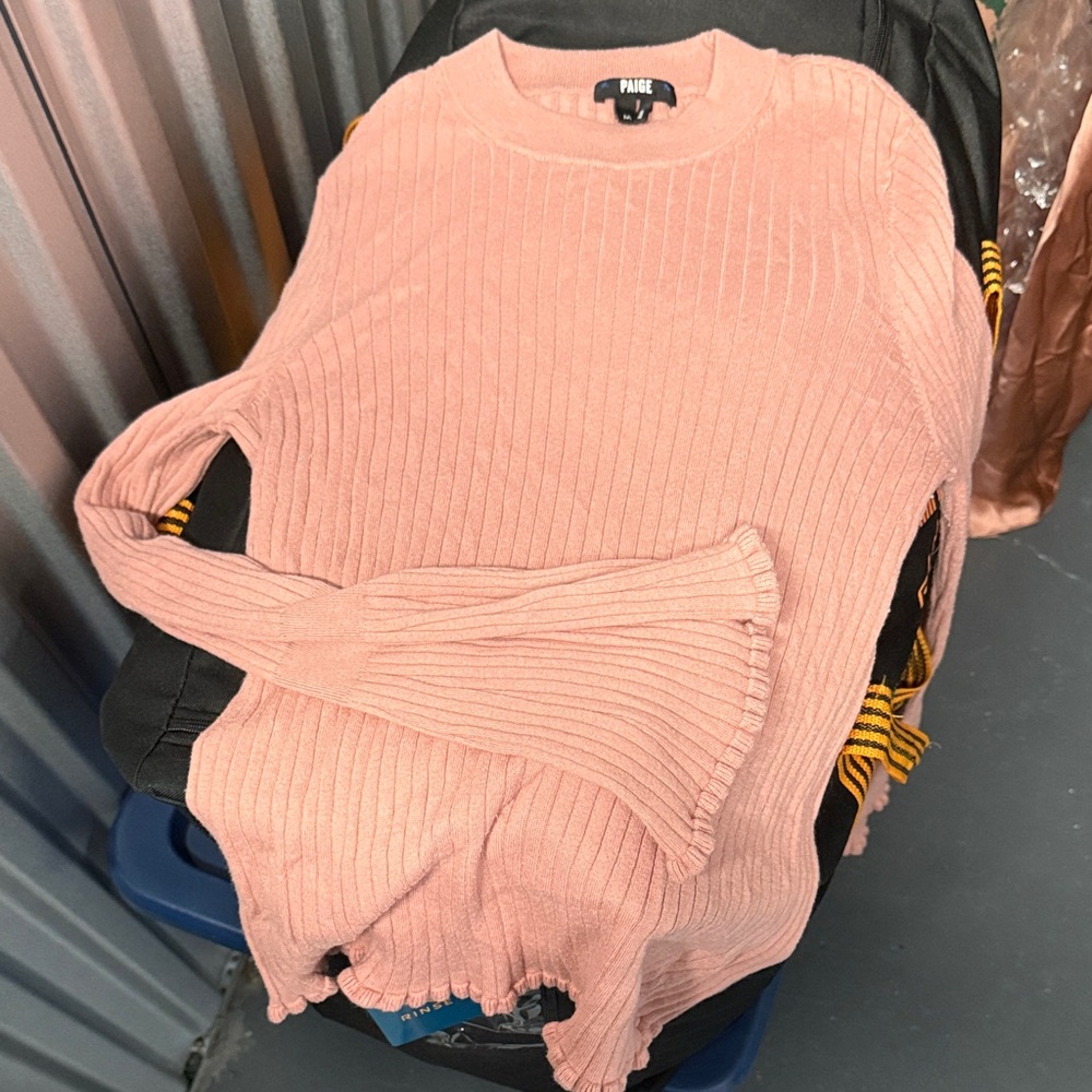 PAIGE Women's Blush Ribbed Sweater